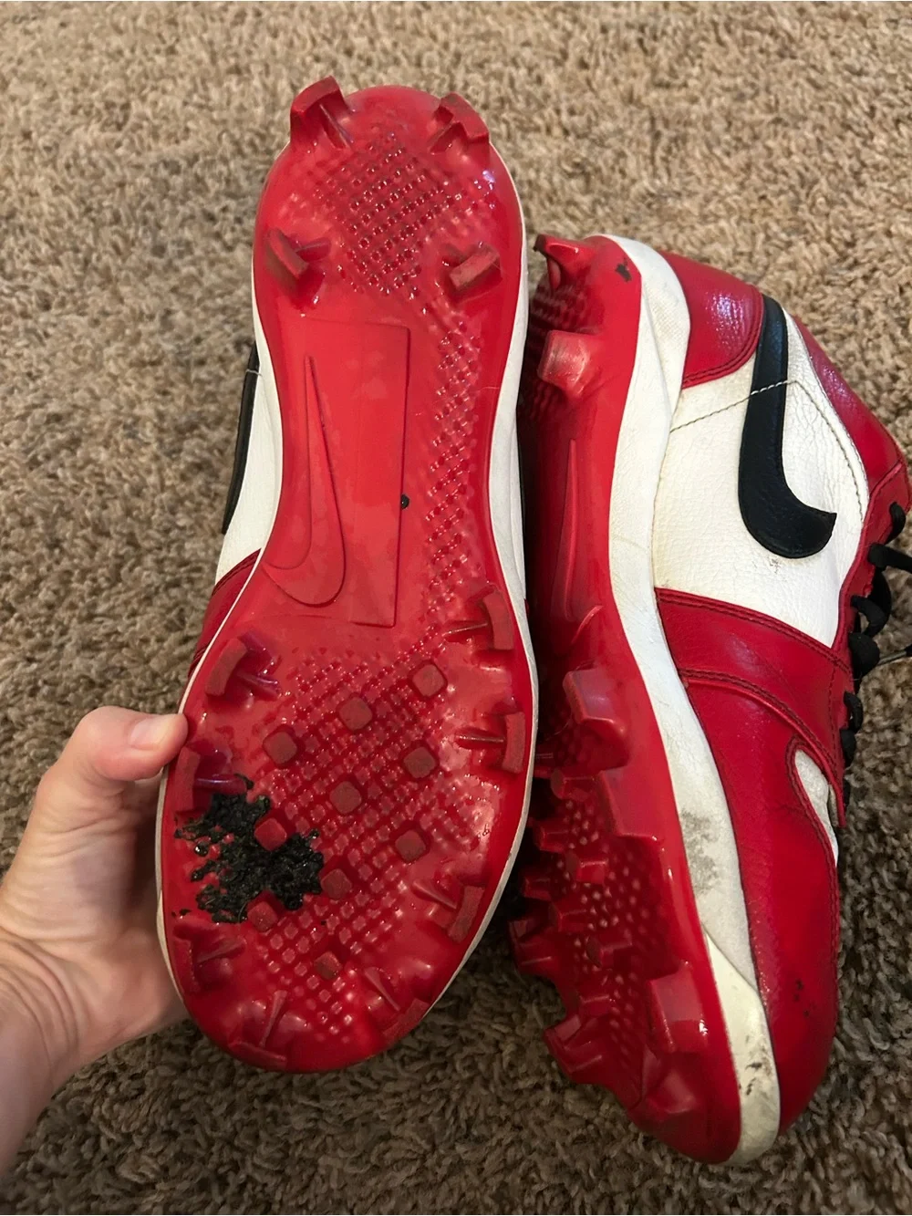Jordan 1 low cleats men’s 10.5
